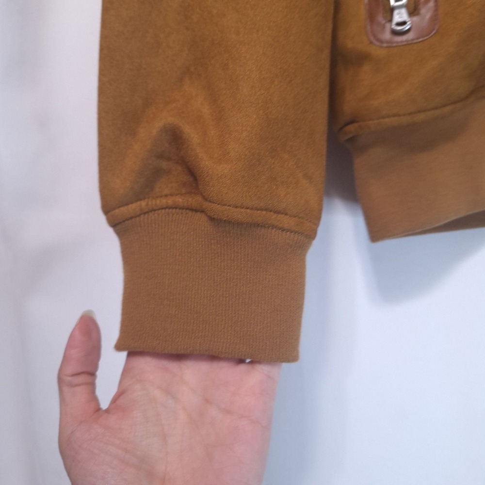 Robert Graham RG-51 Mens S Faux Suede Bomber Jacket Pop Art Quilt Lining Tan NWT - Picture 12 of 15